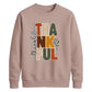 Stacked thankful leaf print Thanksgiving Unisex Sweatshirt