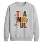 Stacked thankful leaf print Thanksgiving Unisex Sweatshirt