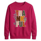 Stacked thankful leaf print Thanksgiving Unisex Sweatshirt