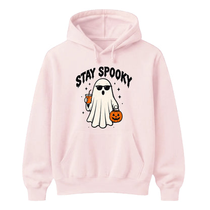 Stay spooky sunglasses ghost drink Halloween Unisex Hoodie