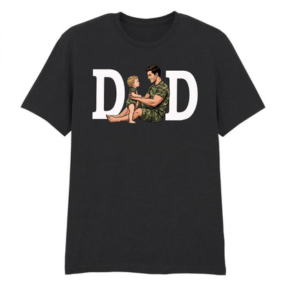 Personliased Image Art Tee Style Father Day T-Shirt