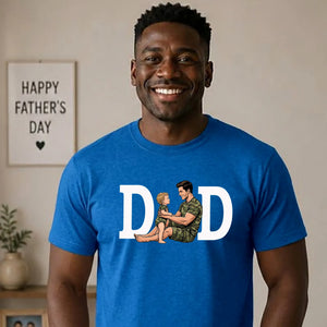 Personalised Image Art Tee Style Father Day T-Shirt