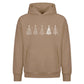 Stylised Minimal Tree Line Art Christmas Oversized Hoodie