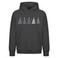 Stylised Minimal Tree Line Art Christmas Oversized Hoodie