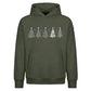 Stylised Minimal Tree Line Art Christmas Oversized Hoodie