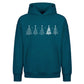 Stylised Minimal Tree Line Art Christmas Oversized Hoodie