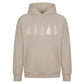 Stylised Minimal Tree Line Art Christmas Oversized Hoodie
