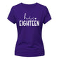 18th Birthday Ladies T-Shirt Hi Eighteen