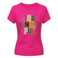 Stylish thankful block letter Thanksgiving Ladies T-Shirt