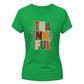 Stylish thankful block letter Thanksgiving Ladies T-Shirt