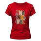 Stylish thankful block letter Thanksgiving Ladies T-Shirt