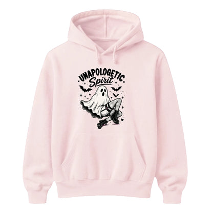 Stylish unapologetic ghost boots Halloween Unisex Hoodie