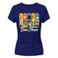 Sun Chase Tropical Beach Summer Graphic Print Ladies T-Shirt