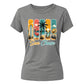 Sun Chase Tropical Beach Summer Graphic Print Ladies T-Shirt