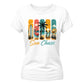 Sun Chase Tropical Beach Summer Graphic Print Ladies T-Shirt