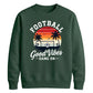Sunset Good Vibes Game football tournament sweatshirt New FiFa Mockup Dad