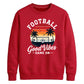 Sunset Good Vibes Game football tournament sweatshirt New FiFa Mockup Dad