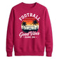 Sunset Good Vibes Game football tournament sweatshirt New FiFa Mockup Dad