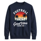 Sunset Good Vibes Game football tournament sweatshirt New FiFa Mockup Dad
