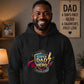 Super Dad Hero Shield Cape Gold Art Father's Day Hoodie