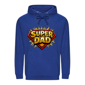 Super Dad Hero Shield Comic Fathers Day Hoodie