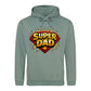 Super Dad Hero Shield Comic Fathers Day Hoodie