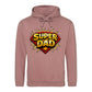Super Dad Hero Shield Comic Fathers Day Hoodie