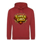 Super Dad Hero Shield Comic Fathers Day Hoodie