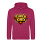 Super Dad Hero Shield Comic Fathers Day Hoodie