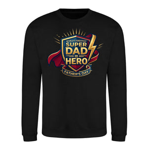 Super Dad Hero Shield Style Printed father day sweatshirt