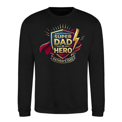 Super Dad Hero Shield Style Printed father day sweatshirt
