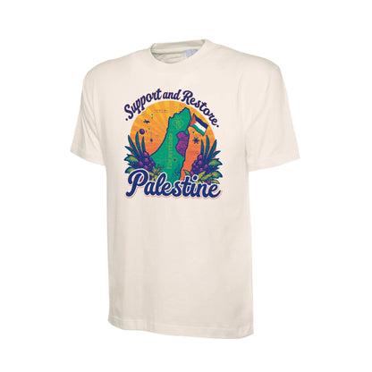 Support national map cotton tee Palestine Unisex T-Shirt