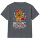 Sweet And Spicy Gingerbread Graphic Christmas Kids T-Shirt
