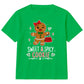 Sweet And Spicy Gingerbread Graphic Christmas Kids T-Shirt