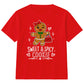 Sweet And Spicy Gingerbread Graphic Christmas Kids T-Shirt
