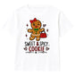 Sweet And Spicy Gingerbread Graphic Christmas Kids T-Shirt
