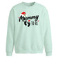Sweet mummy to be footprint Christmas Oversized Sweatshirt