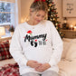 Sweet mummy to be footprint Christmas Oversized Sweatshirt