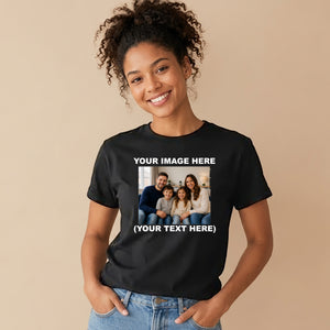 Sweet Personalised Family Picture Text Tee ladies fit t-shirt