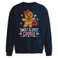 Sweet Spicy Cookie Graphic Christmas Oversized Sweatshirt