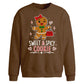 Sweet Spicy Cookie Graphic Christmas Oversized Sweatshirt