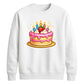 Sweet Strawberry Cake Happy Birthday Sweatshirt