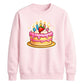 Sweet Strawberry Cake Happy Birthday Sweatshirt