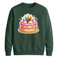 Sweet Strawberry Cake Happy Birthday Sweatshirt