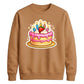 Sweet Strawberry Cake Happy Birthday Sweatshirt