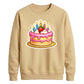 Sweet Strawberry Cake Happy Birthday Sweatshirt