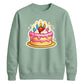 Sweet Strawberry Cake Happy Birthday Sweatshirt