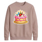 Sweet Strawberry Cake Happy Birthday Sweatshirt