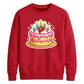 Sweet Strawberry Cake Happy Birthday Sweatshirt