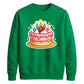 Sweet Strawberry Cake Happy Birthday Sweatshirt